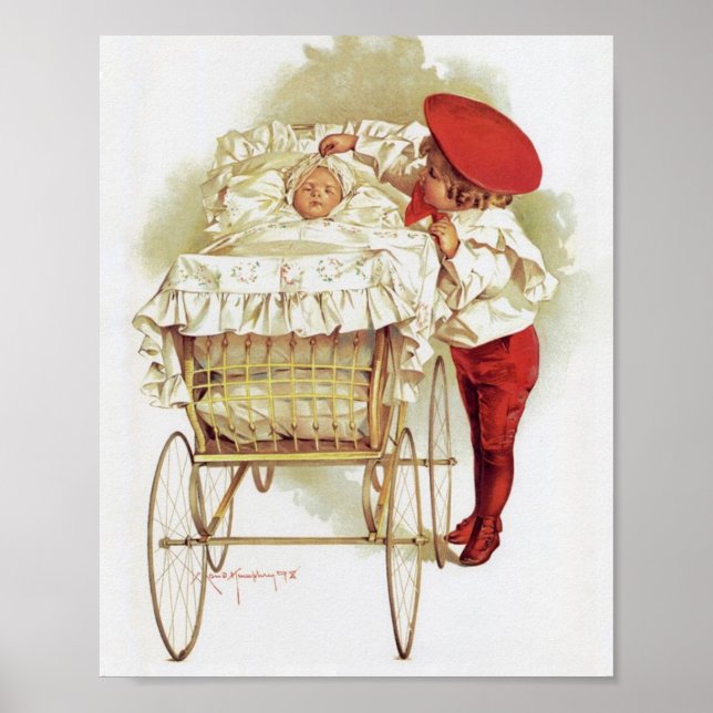Póster Imagen de Maud Humphrey Baby en Pram (Frente)