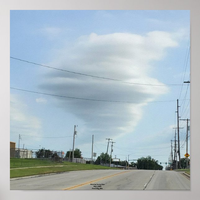 Póster imagen de nube de torbellino (Frente)