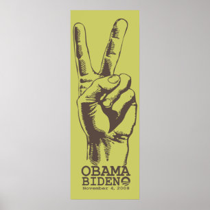 Póster Imagen de Obama Biden Peace