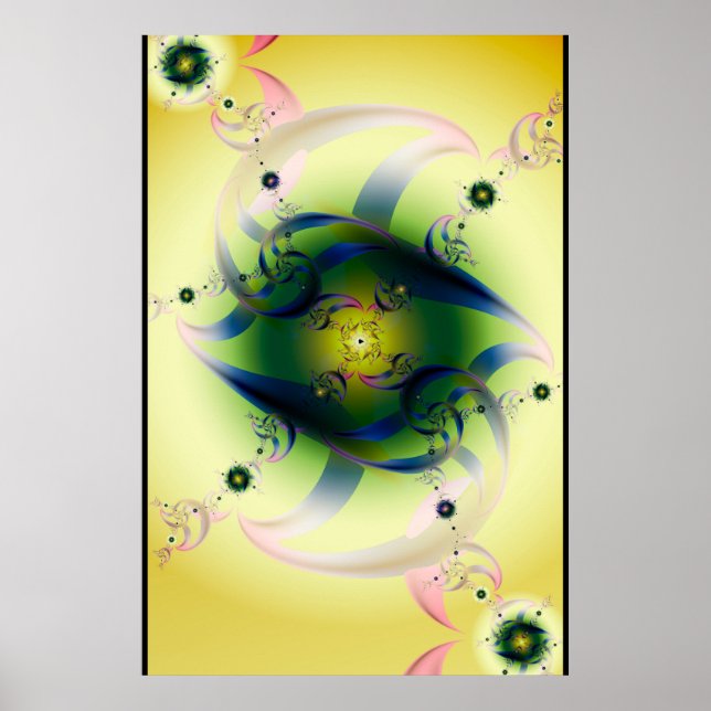 Póster imagen de ojo fractal (Frente)