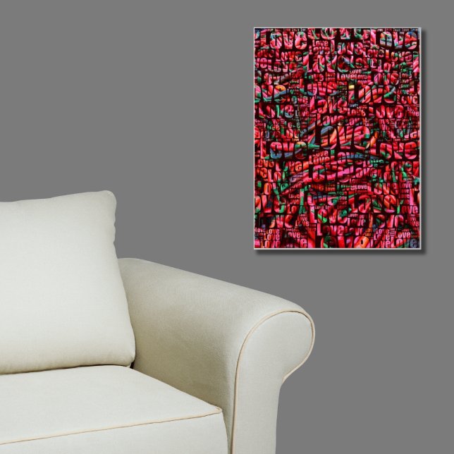 Póster Imagen de Personalizado rojo caliente tipografía d (Red Hot Chili Poster)