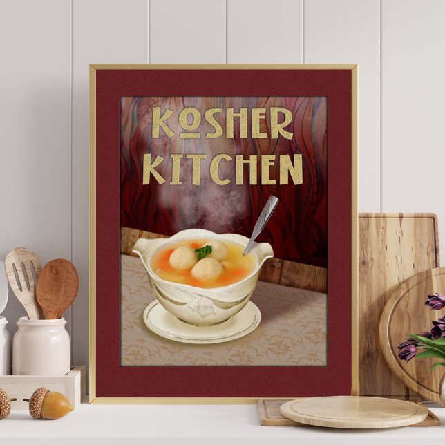 Póster Imagen de sopa de bolas de la cocina de Kosher, ju (Subido por el creador)