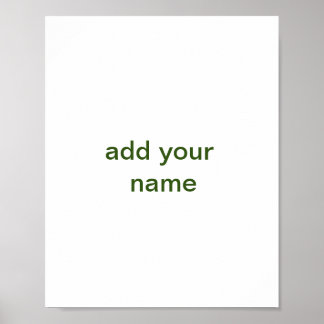 Póster Imagen de texto simple y colorido, añade tu nombre