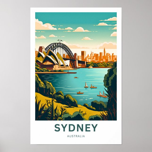 Póster Imagen de viaje de Sydney Australia (Frente)