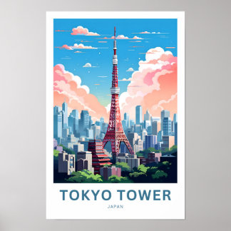 Póster Imagen de viaje de Tokyo Tower Japón