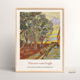 Póster Imagen de Vincent van Gogh Garden of Asylum Art