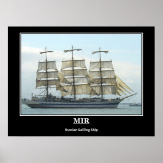Póster Imagen de Vintage de Barco Naval Ruso Mir