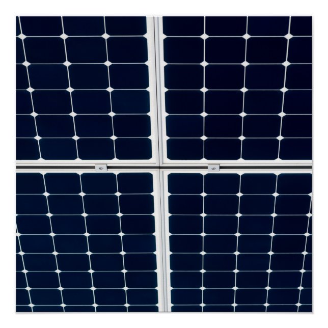 Póster Imagen divertida de un panel de energía solar (Anverso)