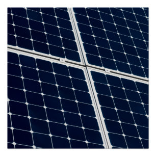 Póster Imagen divertida de un panel de energía solar