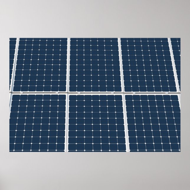 Póster Imagen divertida de un panel de energía solar (Frente)