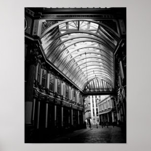 Póster Imagen en blanco y negro de Leadenhall Market Lond