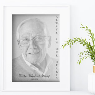 Póster Imagen en Blanco y Negro para Servicio Funerario
