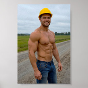 Póster Imagen en miniatura de trabajador de la construcci