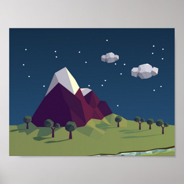 Póster Imagen estrellada de la noche (Frente)