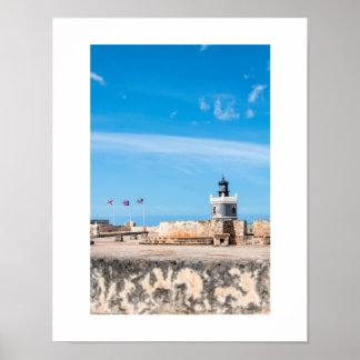 Póster Imagen fotográfica del faro antiguo de San Juan/
