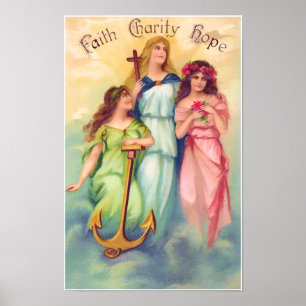 Póster Imagen impresa de Faith Hope Charity