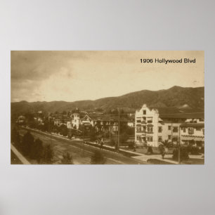 Póster Imagen impresa en Hollywood Blvd en 1906