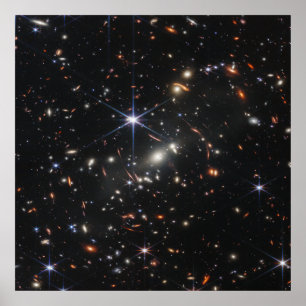 Póster Imagen infrarroja más profunda del universo   JWST