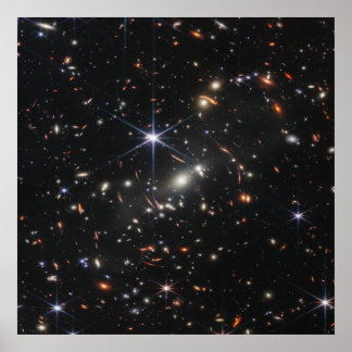Póster Imagen infrarroja más profunda del universo | JWST
