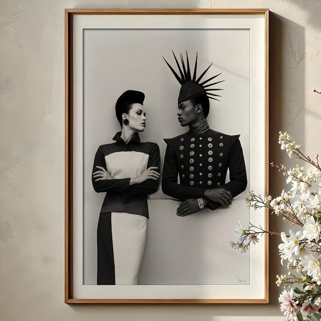 Póster Imagen intensa: retrato de Avant-Garde Fashion Duo (Subido por el creador)