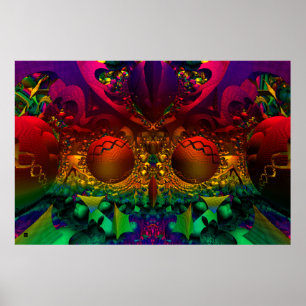 Póster Imagen iterada Poster de luz negra 8