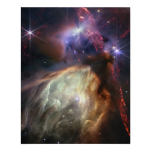 Póster Imagen JWST de las estrellas de Rho Ophiuchi
