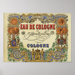 Póster Imagen parisiense romántica 1868 del perfume