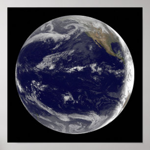 Póster Imagen por satélite de la tierra 2