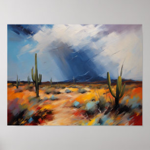 Póster Imagen Resumen de lluvia desierto en poster