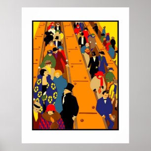 Póster Imagen Retro Vintage Londres Impreso