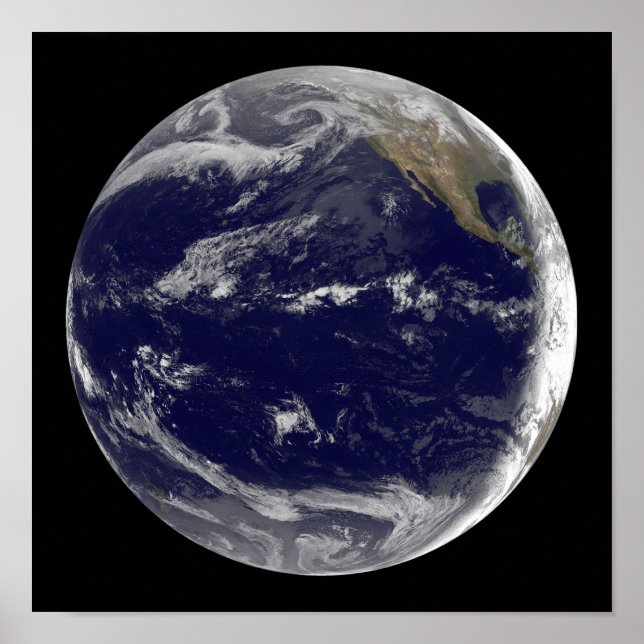 Póster Imagen satelital de la Tierra 2 (Frente)