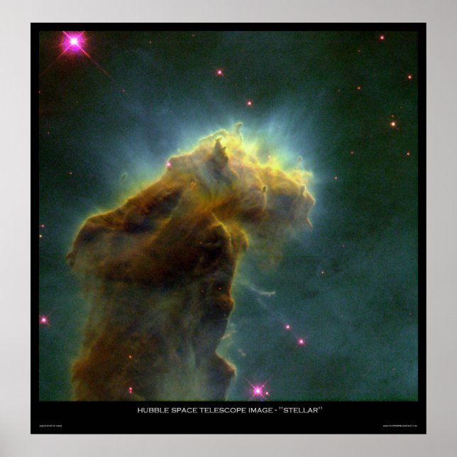 Póster Imagen "Stellar" del telescopio espacial Hubble (Frente)