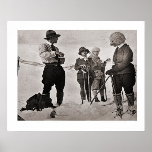 Póster Imagen vintage de esquí, gran ropa de esquí