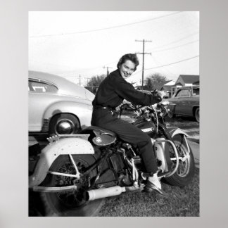 Póster Imagen vintage de una mujer Chica de polluelo en m