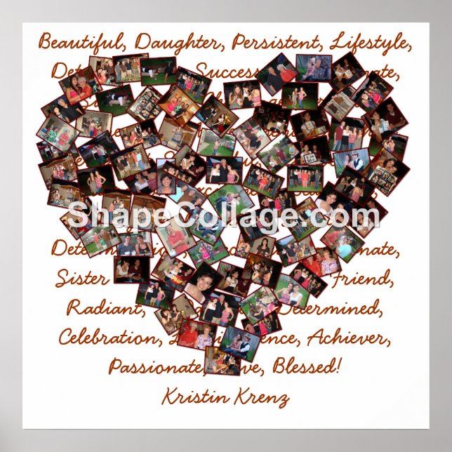 Póster Imágenes de graduación de Kristin (Frente)