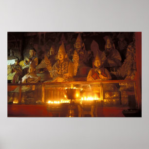 Póster Imágenes de Lamas en el monasterio Sara, Lhasa,
