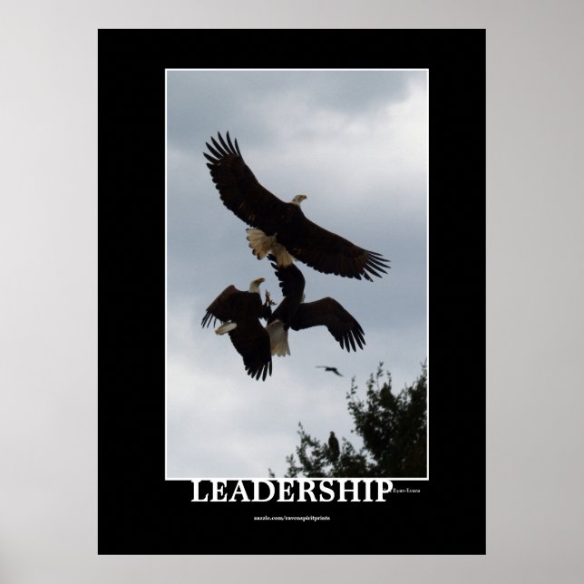 PÓSTER IMÁGENES MOTIVATIVAS DE LIDERAZGO DE ÁGUILA DE BAL (Frente)