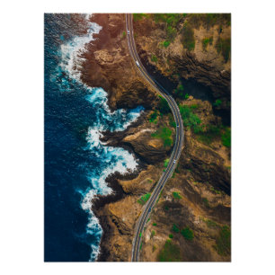 Póster Imágenes oceánicas de arte de playa de escena Guay