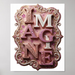 Póster IMAGINA Rosa Elegante