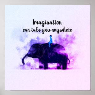 Póster Imagination Can Take You Anywhere Poster