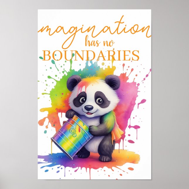 Póster Imagination Has No Boundaries — Kids’ Room Poster (Frente)