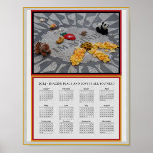 Póster Imagine el calendario de la foto de paz 2024 Impre