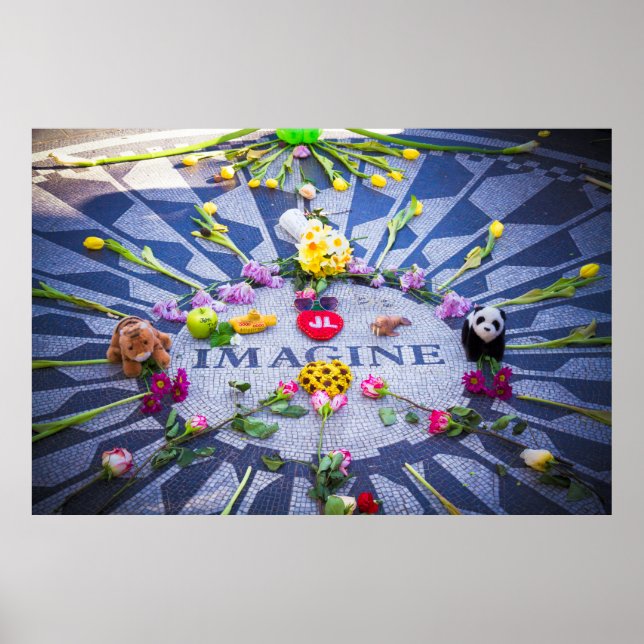 Póster Imagine Strawberry Fields NYC (Frente)