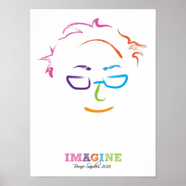Póster Imaginen a Bernie Sanders 2016 (Frente)