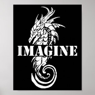 Póster Imaginen el estilo del tatuaje del dragón de fanta