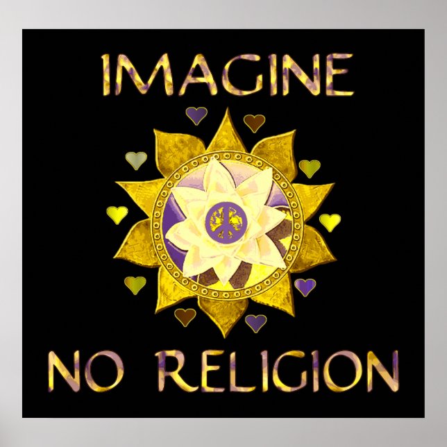 Póster Imaginen ninguna religión (Frente)