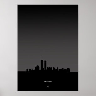 Póster imaginen no religión Centro de comercio mundial