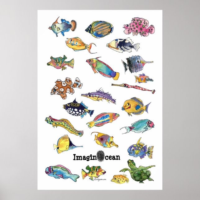 Póster ImaginOcean Personalizado Fish Art (Frente)