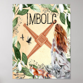 PÓSTER IMBOLC, CANDLEMAS WICCAN SABBAT POSTER