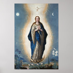 Póster Immaculate Conception Assumption Virgin Sanchez